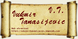 Vukmir Tanasijević vizit kartica